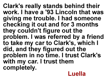 Luella's Testimony - Clark's Auto Clinic